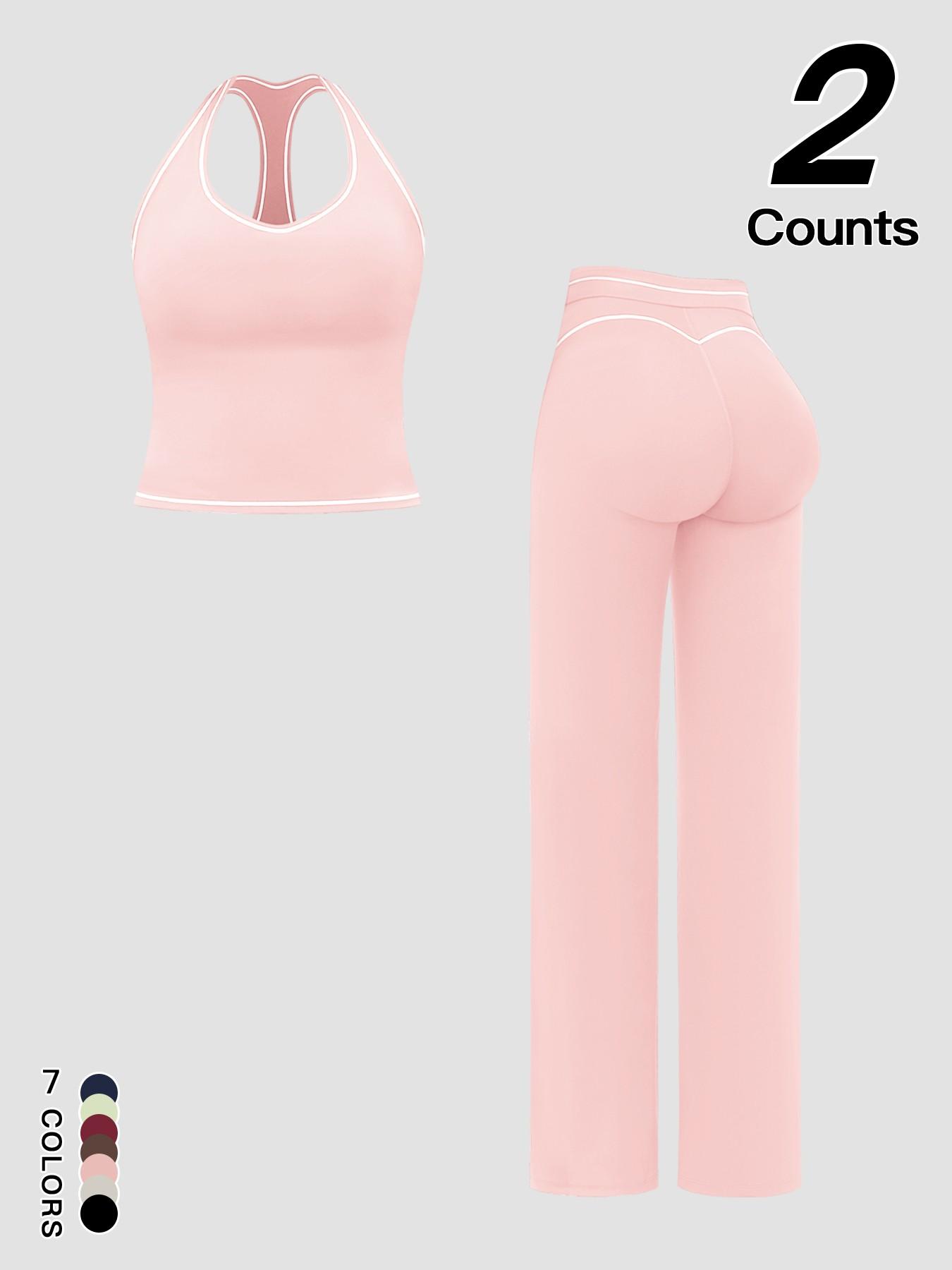 Sports Women's Quick-Dry Halter Tank Top Outdoor Yoga Tummy-Control Flared Pants Casual Active Wear for Spring and Fall Sports Women's Quick-Dry Halter Tank Top Outdoor Yoga Tummy-Control Flared Pants Casual Active Wear for Spring and Fall