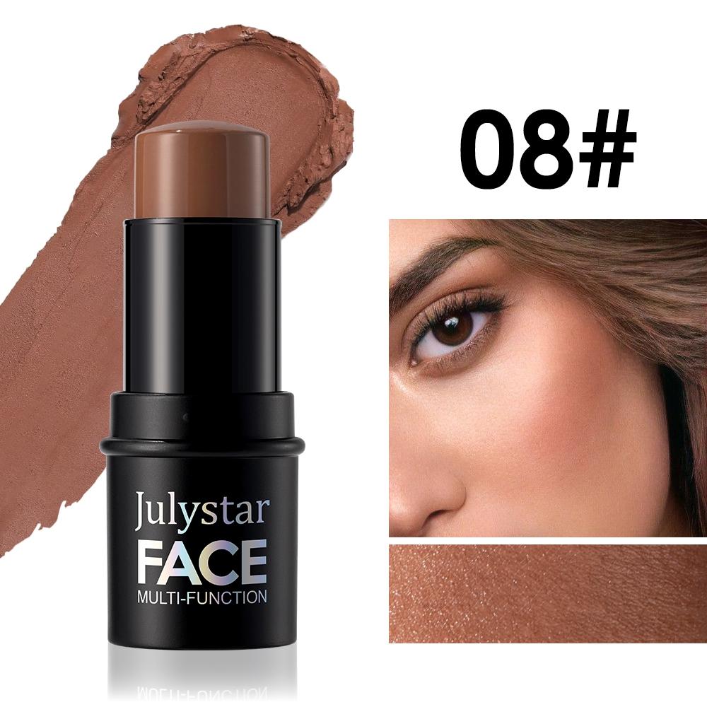 Julystar Multi-Functional Makeup Stick, Highlighter, Contour, Blush, Eyeshadow, Natural Blend, Moisturizing, Portable, Multiple Colors Available