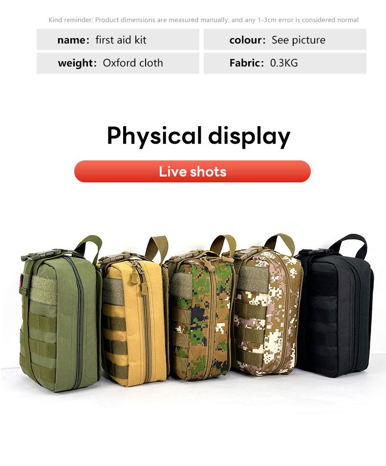 Jumahe Springtok Outdoor First Aid Kit,Tactical Molle Medical Pouch,Survival Emergency Waist Pack,Outdoor Hunting Accessories Bag,Portable Bag for Hunting,Hiking,Camping,Includes Emergency Supplies and Accessories for Multi-purpose Use