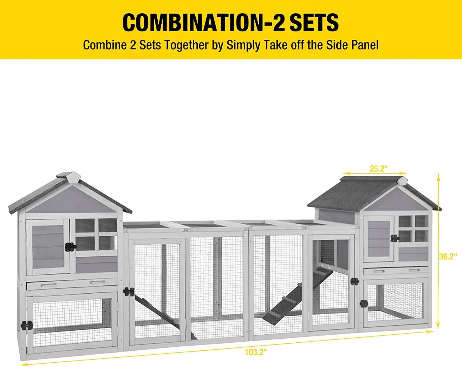 Aivituvin-XZ7002 2 Story Big Bunny Cage with No Leak Tray