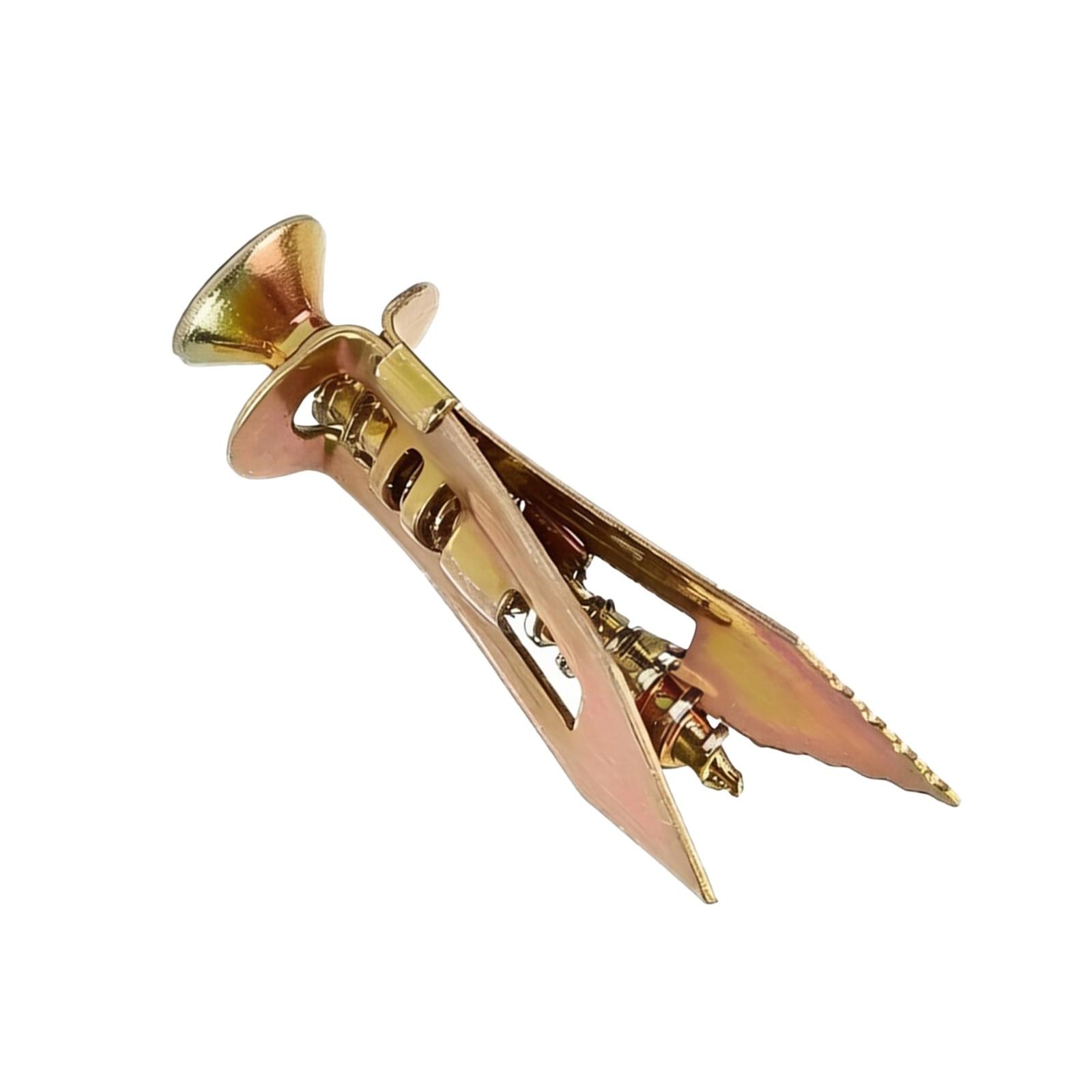 Heavy Duty 65Mn Steel Metal Expansion Anchor Kit No Drill Drywall Anchors, Deep Thread for Gypsum Board Thin Brick Fiber Cement, Keep Wall Clean & Repair-Free, Screws Removable Anchor Retained No Large Holes