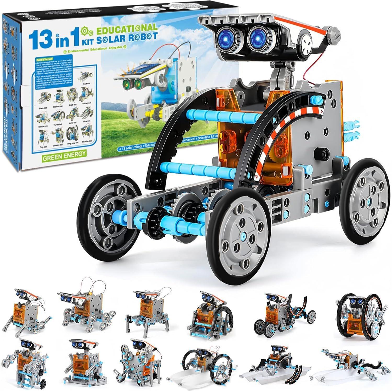 13-in-1 Solar Robot Toys for Boys Girls, STEM Science Kits for Kids Age 8-12, Building Experiments Robotics Kit STEM Projects for Kid Christmas Birthday Gifts