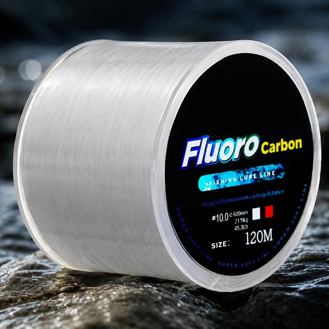 Fluorocarbon Coated High-Sensitivity Fishing Line, Carbon Leader Kit, 120m Sinking, 0.20-0.60mm, 7.15-45lb Test, Saltwater Freshwater Lure Fishing, Long Cast Durable High Strength, Fishing String, Fishing Tackle, Outdoor Fishing Equipment, Fishing Stuff