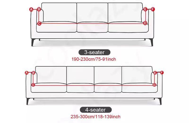 Stretch Sofa Slipcover - Solid L Shaped Couch Cover, Elastic Furniture Protection Covers for 1/2/3 Seater Living Room Couch & Relax Chair, Furniture Slipcovers