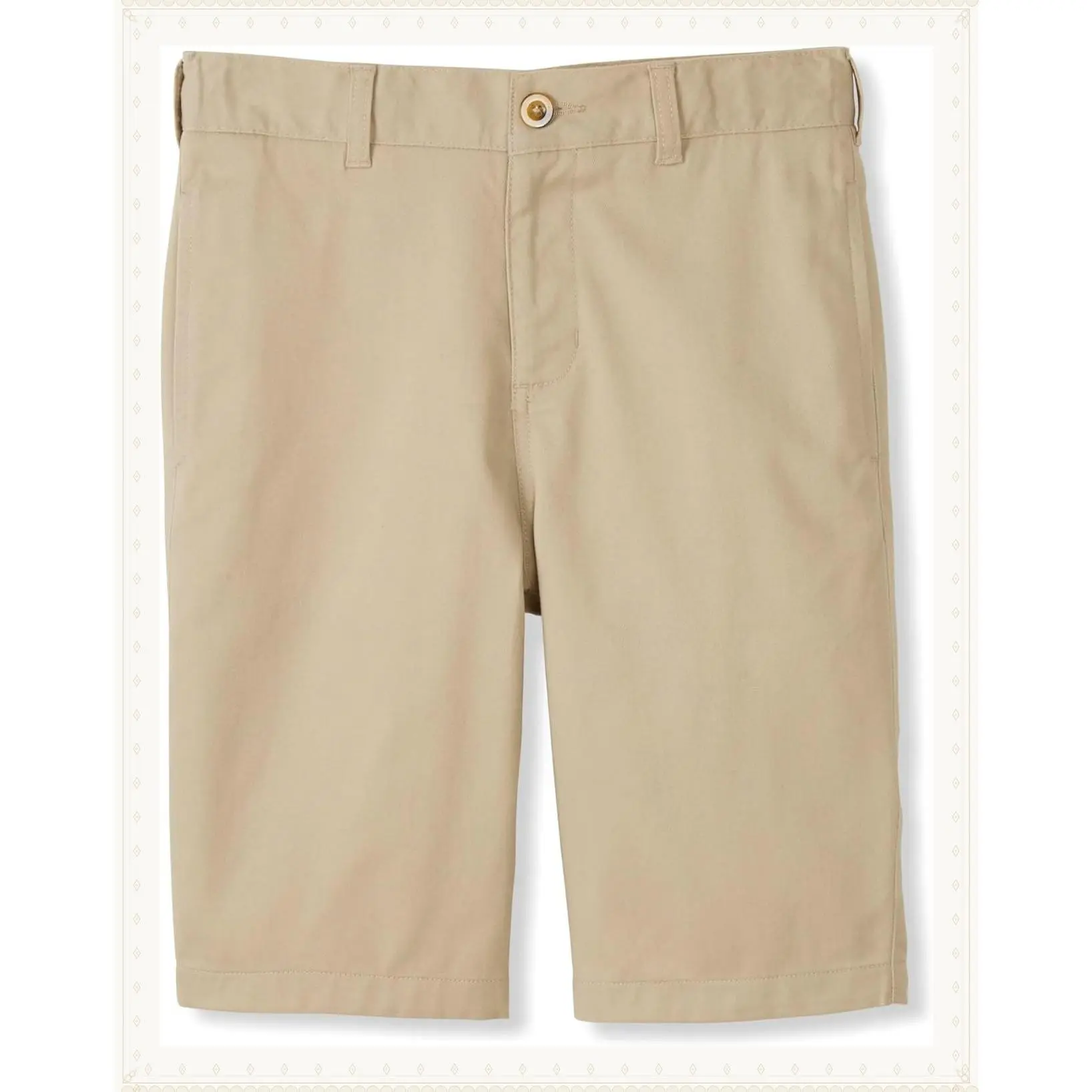Boys Flat Front Stretch Twill Shorts with Adjustable Waist in Standard and Extended Kids Sizes Navy, 6Gift