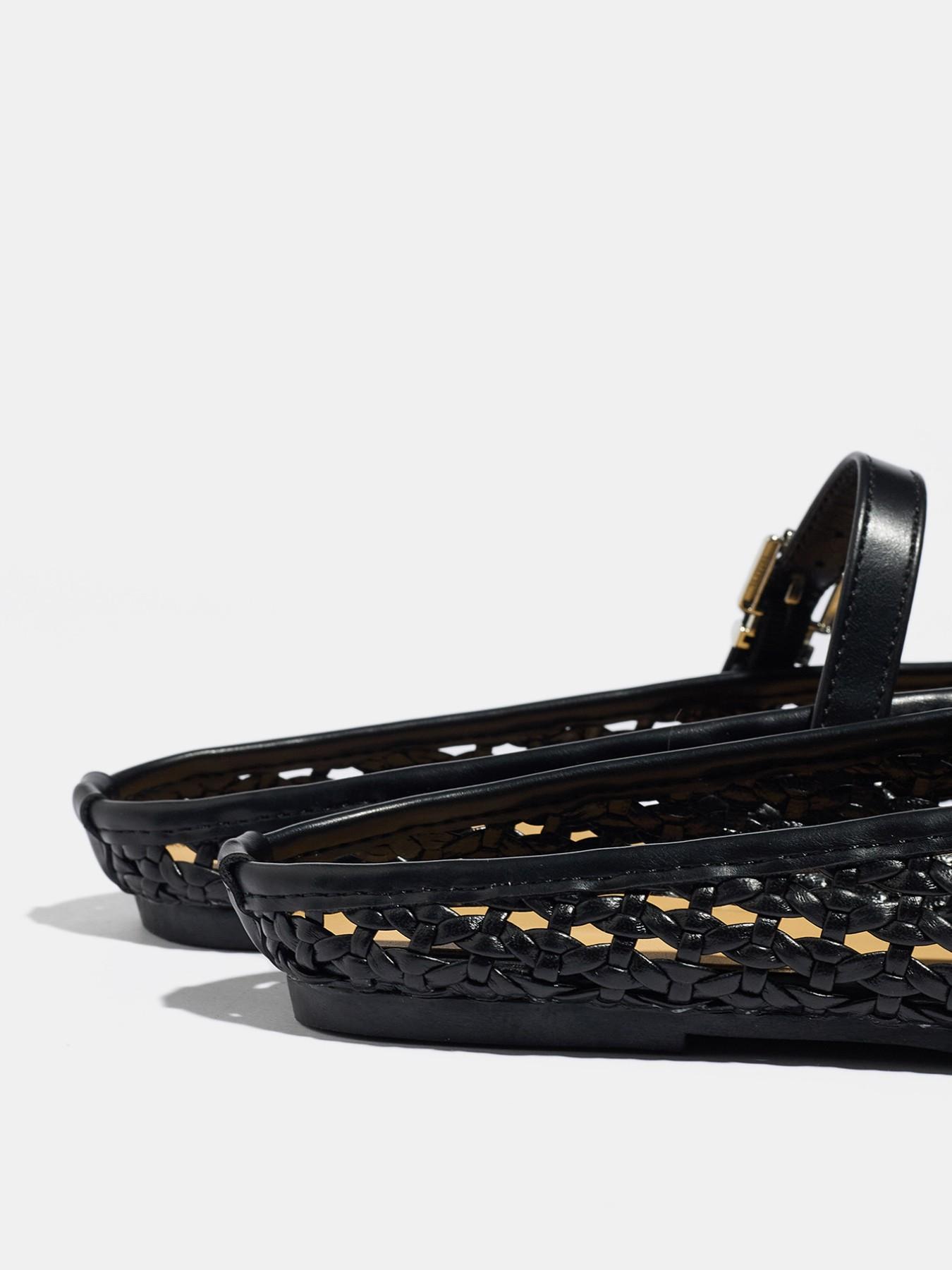 Women's Half-Open Toe Sandals, Breathable Knit Slip-On Beach Shoes, Summer Casual Outdoor Mesh Slippers, Comfortable Muon Shoe