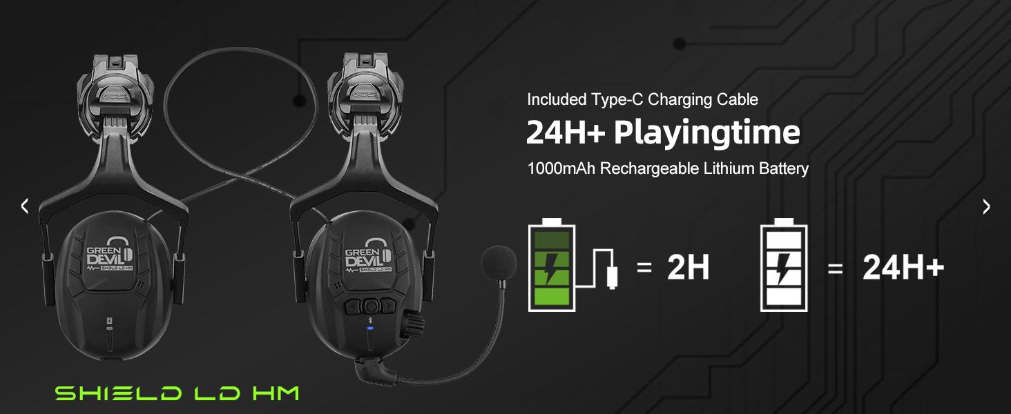 7 in 1 Vented Work Hardhat,Hard Hat with Visor Bluetooth Ear Muffs and Headlamp,Cascos De Construccion for Industrial Construction Forestry