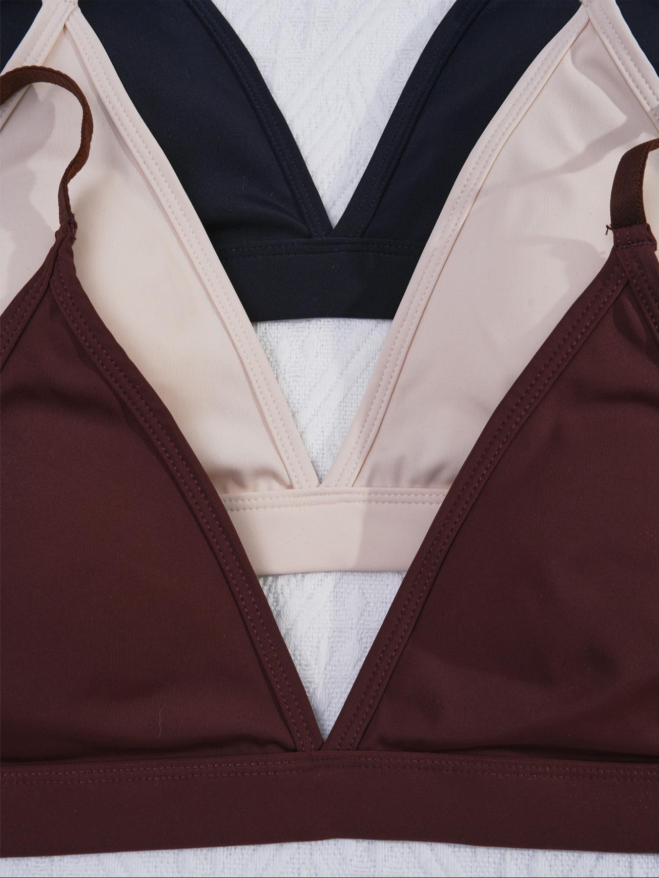 Women's Wireless Bralette Set, Casual, Medium Support Knit Fabric, Removable Pads, Adjustable Straps, Soft & Lightweight Design