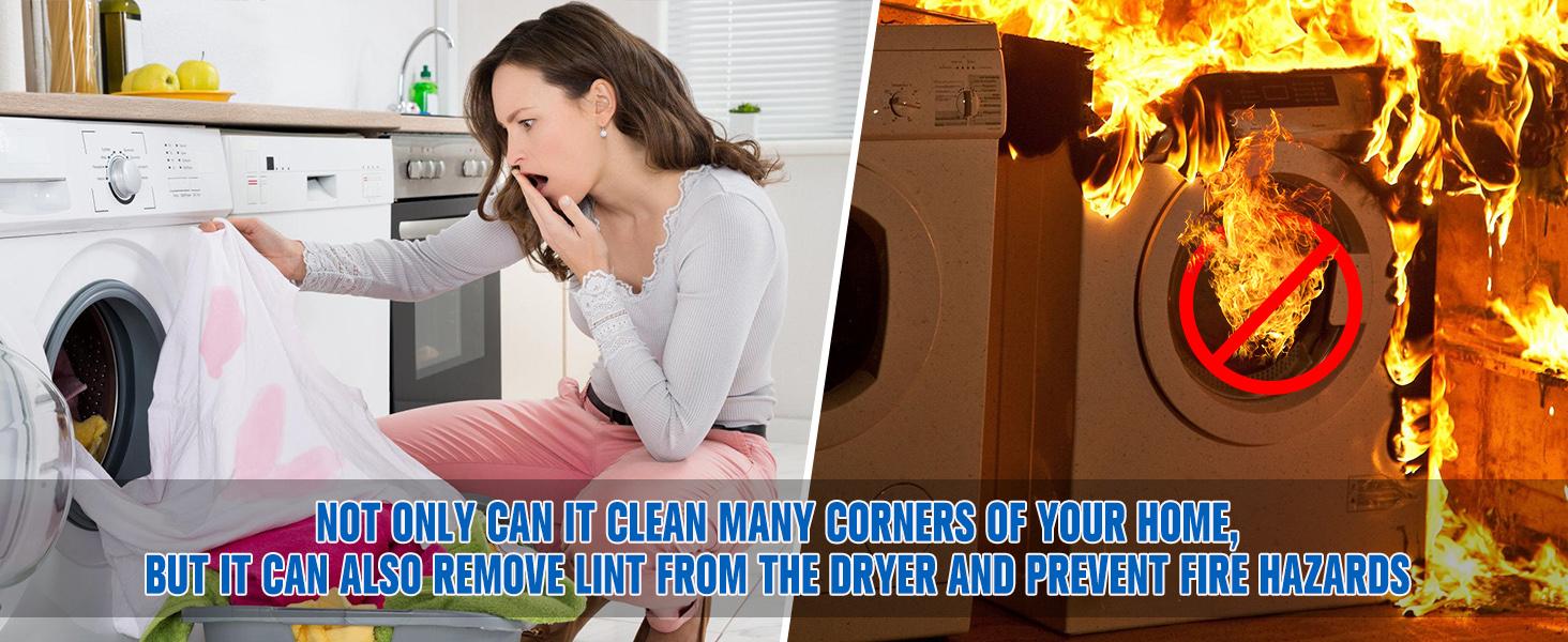 Sealegend Dryer Vent Cleaner Kit Vacuum Hose Attachment for All Vacuum Cleaners, EVA Elastic Universal Connector, Deep Cleaning, Fire Prevention, Home Essentials