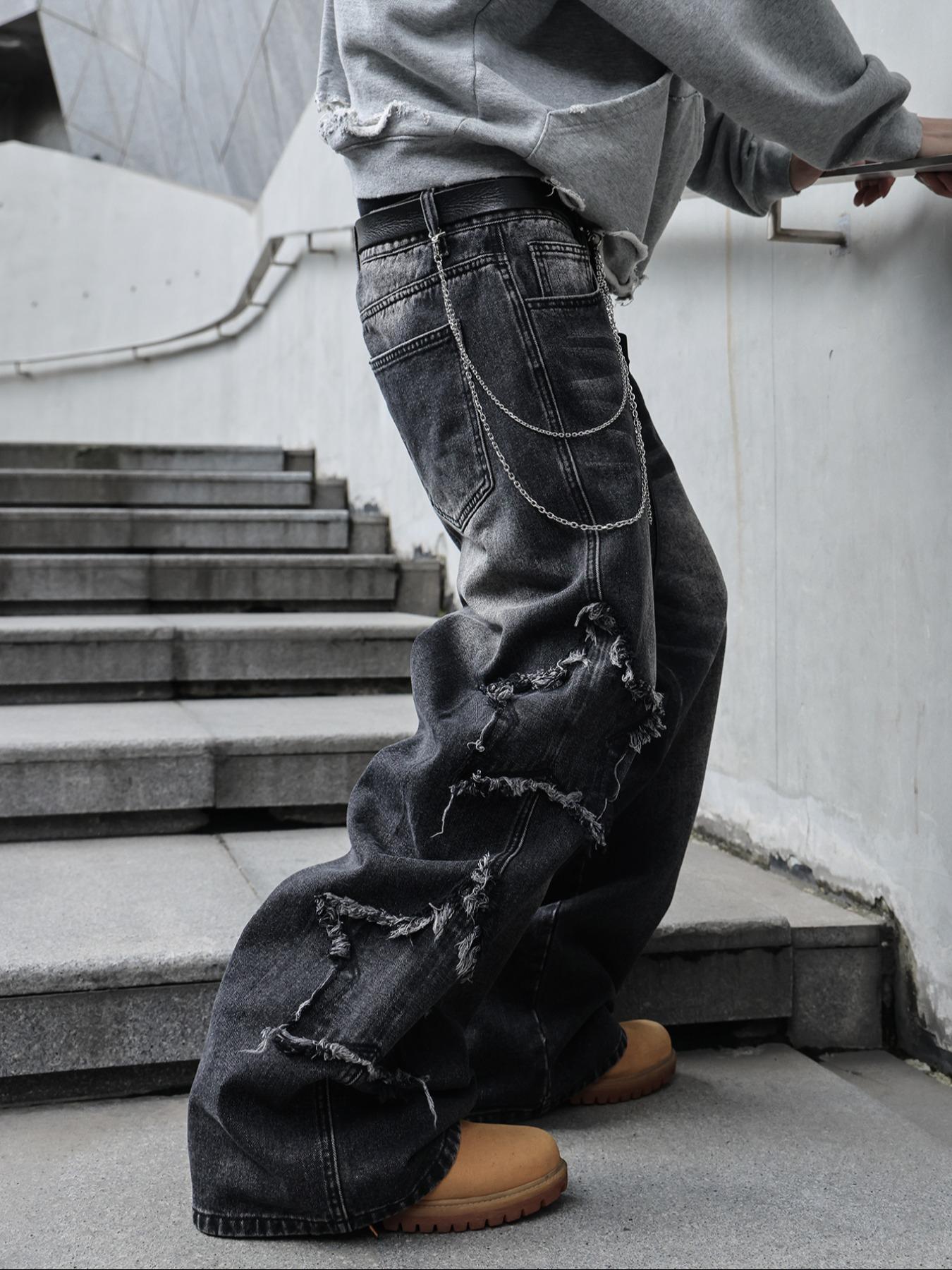 Four-Season Washed Vintage Loose Straight Leg Jeans, Y2K Street Style Denim Jeans, Perfect Gift for Husband and Boyfriend