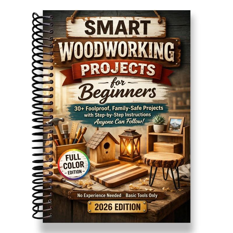 Smart Woodworking Projects for Beginners, Step-By-Step Home Projects, Foolproof Instructions, Pro Results, Safe, Kid-Friendly, No Expensive Tools