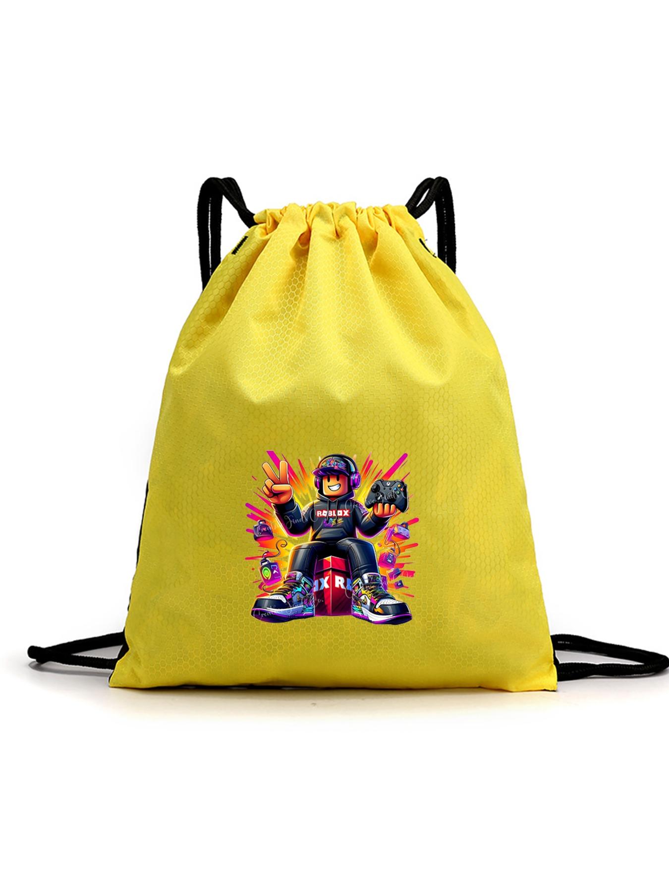 Waterproof Drawstring Backpack with Mountain Pattern, Lightweight Gym Bag for Football Basketball School Sports Travel, Boy Girl Birthday Gift