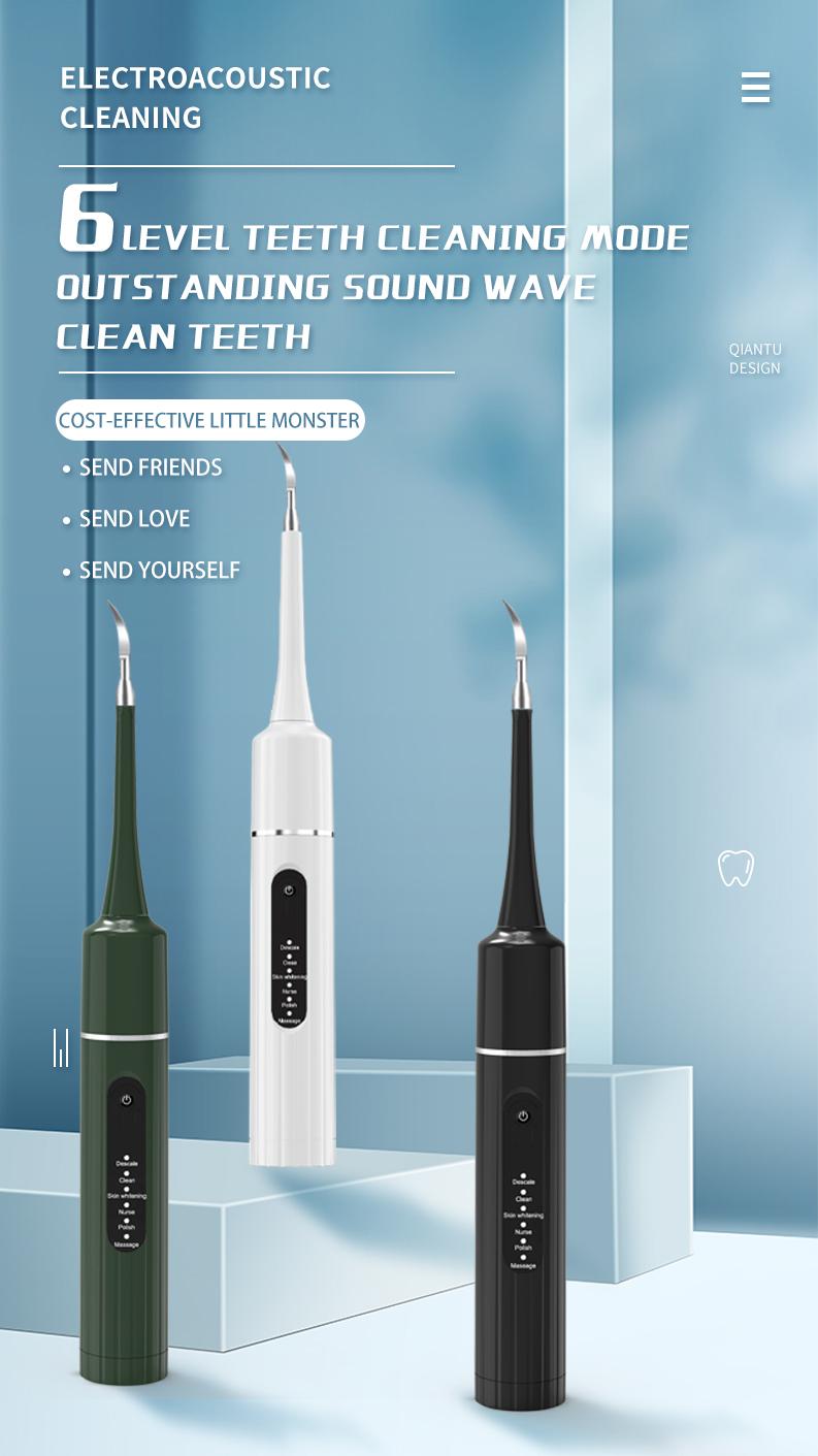 Electric Toothbrush & Professional Teeth Cleaning Kit – 6 Modes to Remove Stains, Plaque & Tartar, Includes Mirror & Spare Brush Heads, Ideal for Beginners & Sensitive Teeth Water Proof Daily