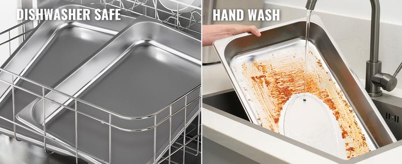 Kerilyn 4 Packs 9QT Chafing Dishes for Buffet Set, Rectangular Stainless Steel Food Warmer Sets with Lids, Food Pans, Water Pan and Fuel Holders for Restaurant Catering Parties Weddings Serving Food Warmer & Chafers Servers Sets