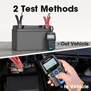 TOPDON BT100 Battery Tester,12V 100-2000CCA Car Battery Tester with Cranking Charging Tests, Ideal for DIYers & Auto Repair Shops