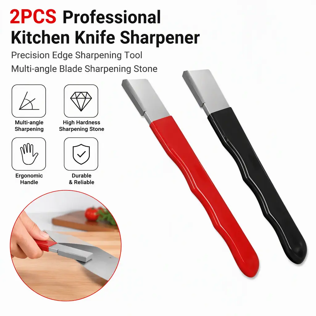 Multi‑Angle Manual Knife Sharpener, Portable Precision Blade Sharpening Tool, Kitchen Knife Sharpening Stone for Household Knives, Random Color