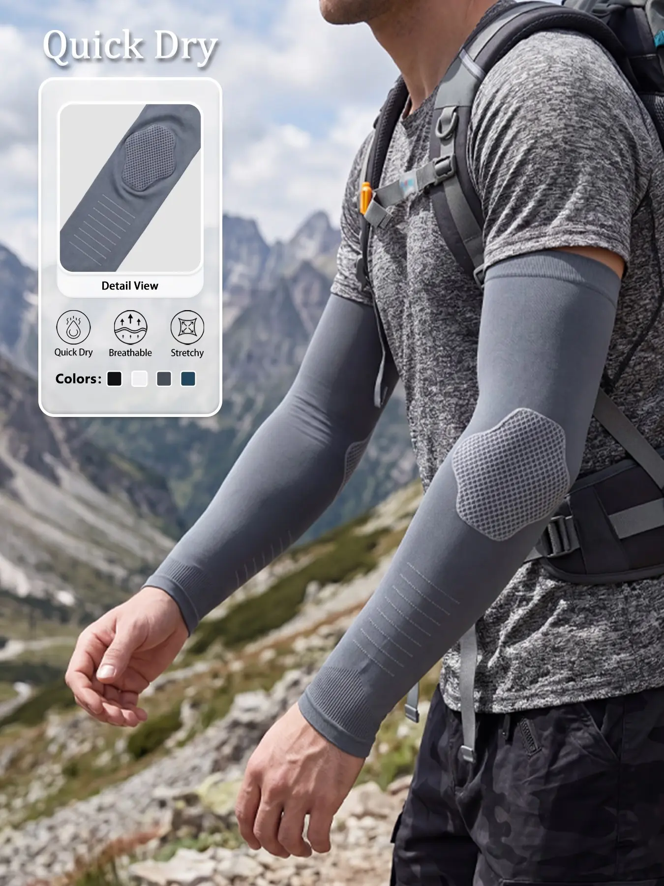 Sun Protection Sleeves Summer Lightweight Quick-Dry Unisex Arm Guards for Outdoor Sports Cycling Hiking Driving Sleeve Protectors