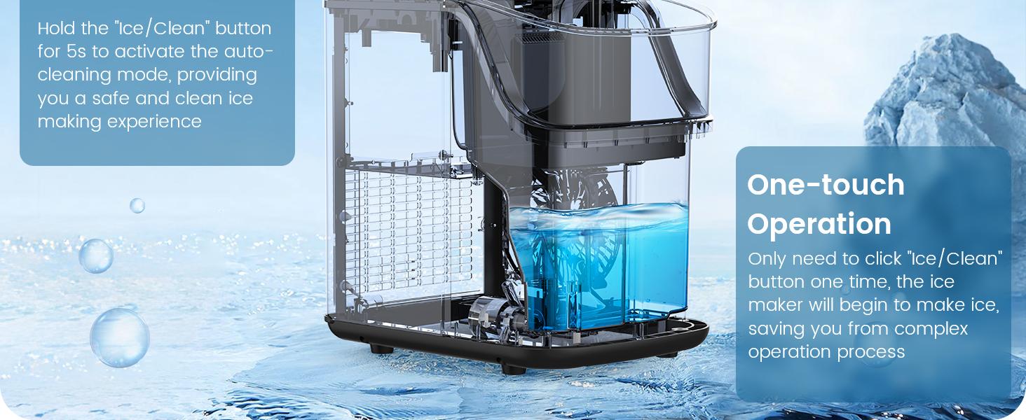 COWSAR Nugget Ice Maker Countertop, Soft Chewable Nugget Ice Cubes Machine, One-Button Quick Ice Making 34Lbs/Day, Self-Cleaning, Portable Stainless Steel Ice Machine