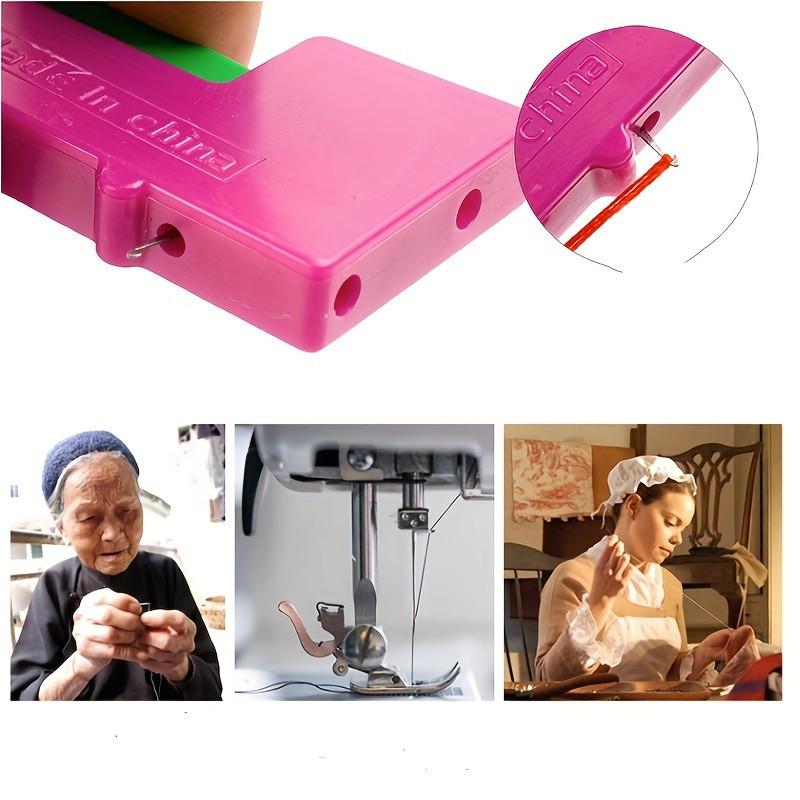 Automatic Needle Threader for Lazy People, Blind Multifunctional Plastic Needle Threader, Sewing Machine Needle Threader, Elderly Easy Needle Threader