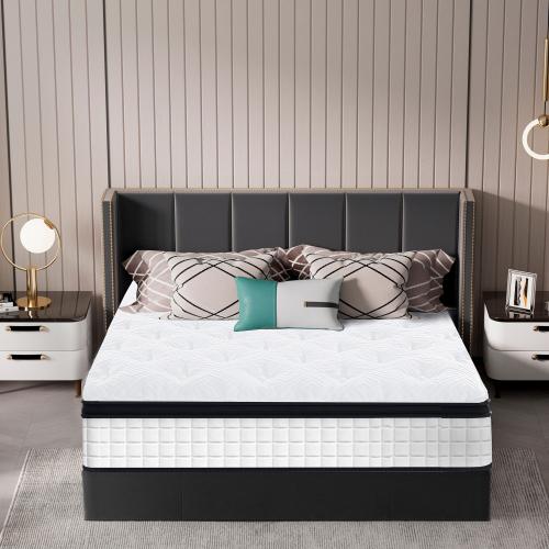 【Bellemave】Twin/Twin XL/Full/ Queen/King Size 12 Inch 7-Zoned Cool Memory Foam Individual Pocket Spring Hybrid Mattress