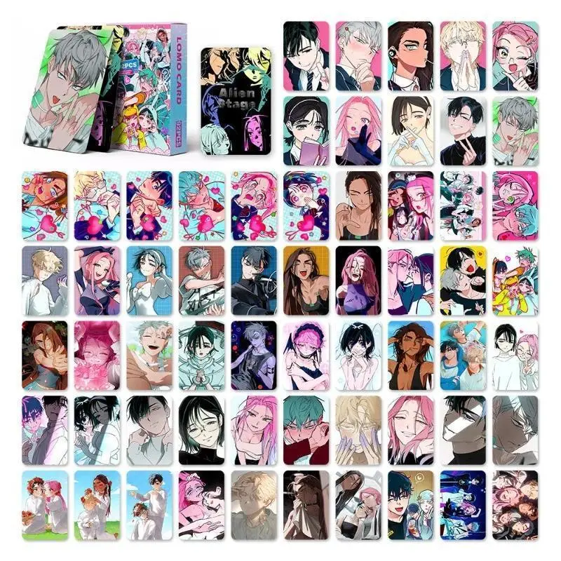 The latest 92PCS ALIENSTAGE anime photo card, alien stage mini sticker, self-printed LOMO card for 2025