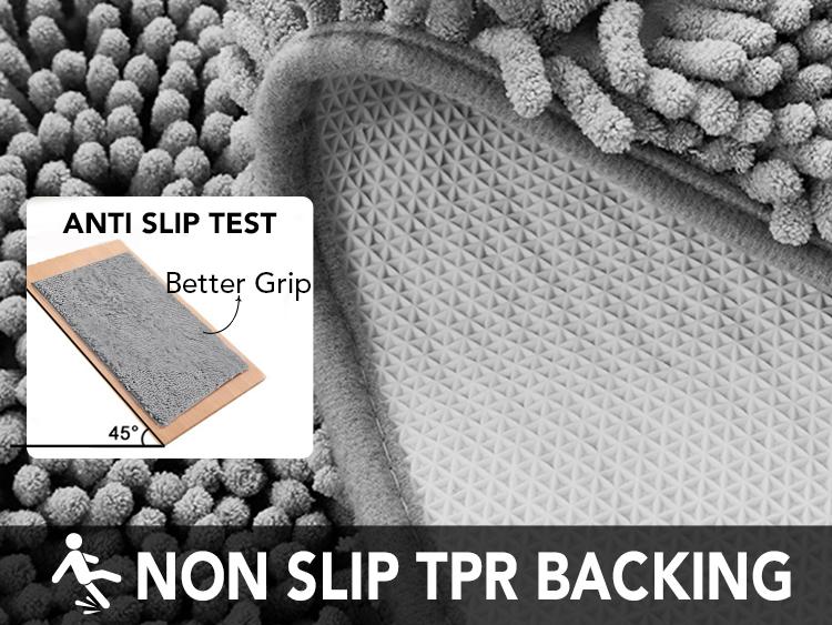 Deconovo Bath Rug, Soft Absorbent Shaggy Bath Mat, Machine Washable, Non-Slip Plush Carpet for Bathroom, Tub, Shower, Pet-Friendly