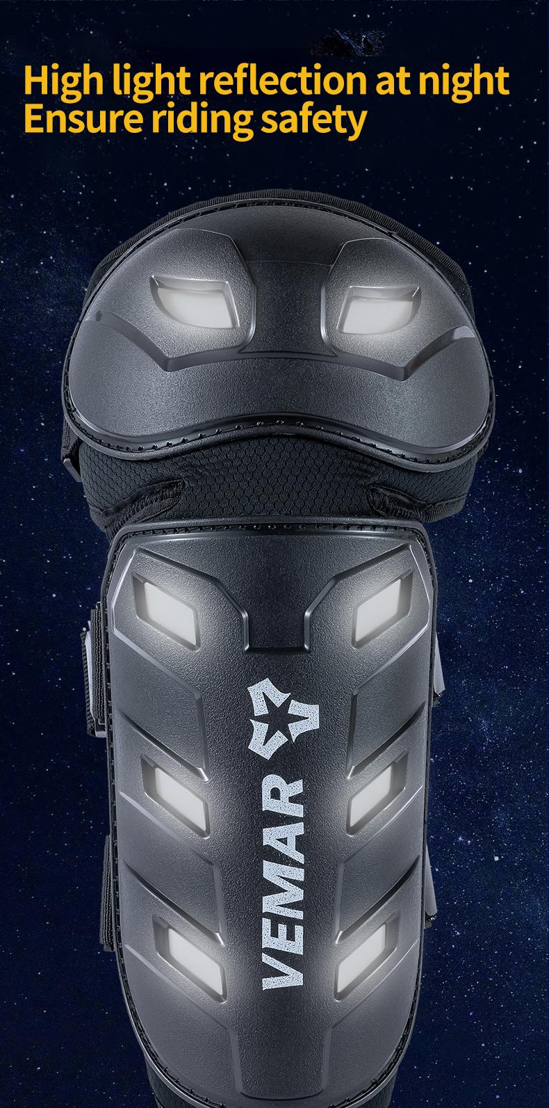 4Pcs/Set VEMAR Motocross Knee & Elbow Pads Motorcycle Protective Gear for Off-Road Racing MTB Dirt Bike Riding Moto Protection