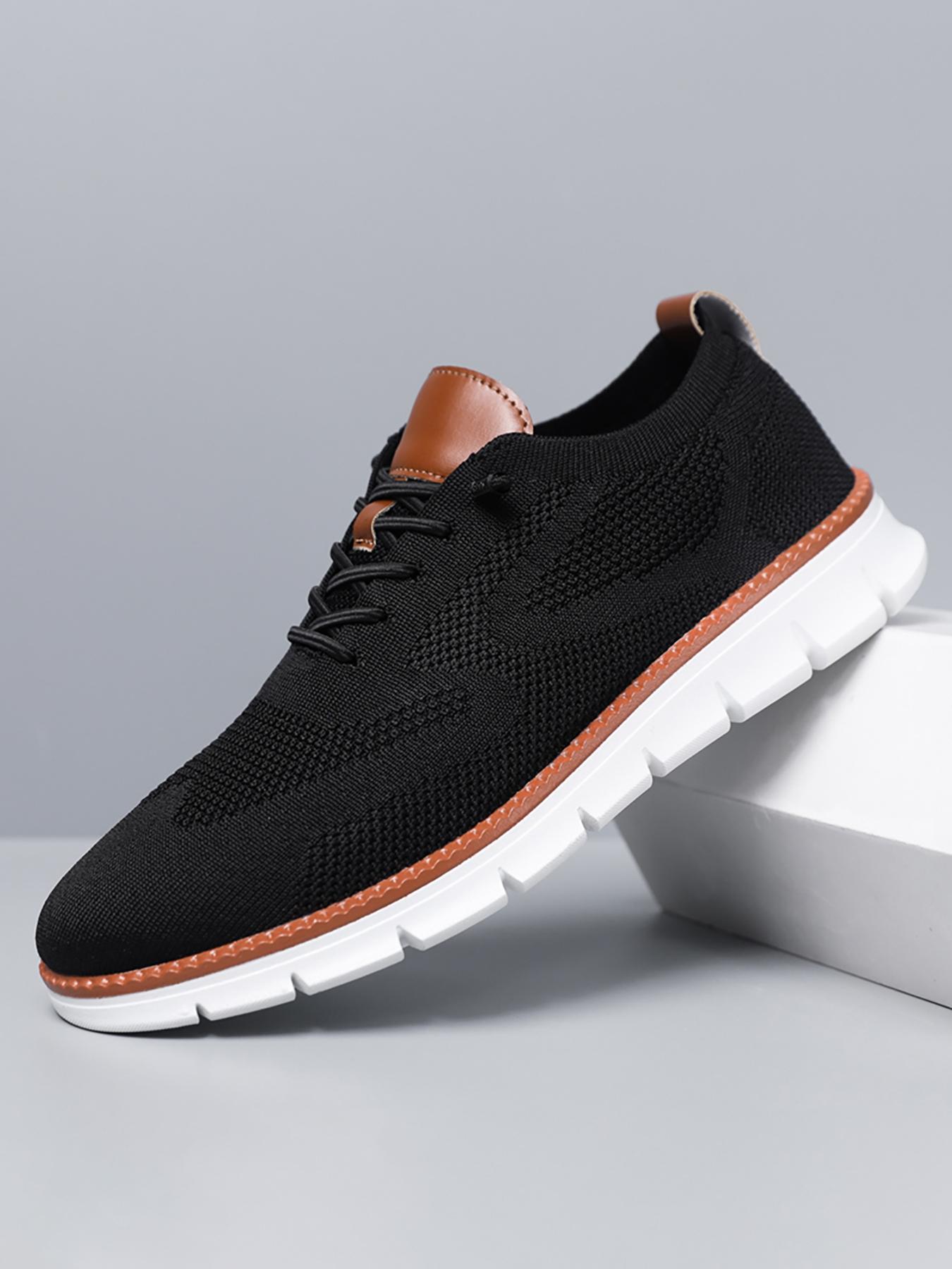 Men's Business Low Top Minimalist Sneakers, Casual Breathable Comfortable Formal Shoes, Fashionable Lightweight Shoes for Daily Wear