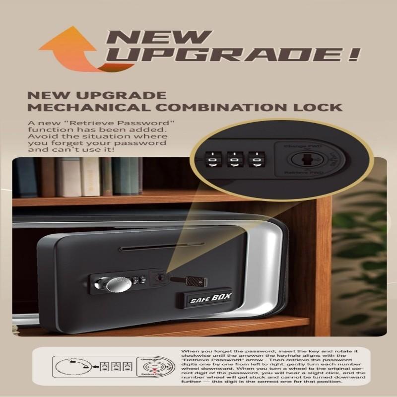 Household Mini Safe Cash Box, Lockable Money Jar Ideal Festival Gift