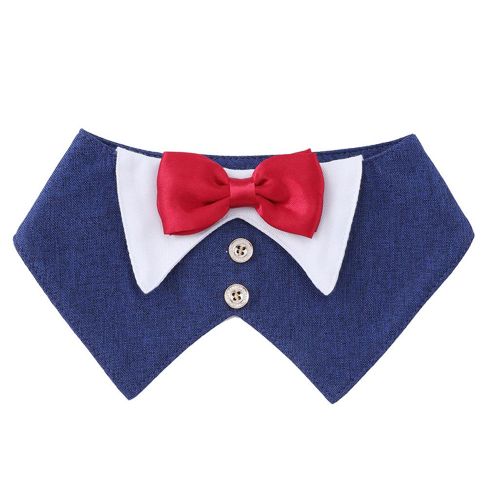 Adjustable Pet Bow Tie Collar| Formal Dog Tuxedo Bandana for Weddings & Parties