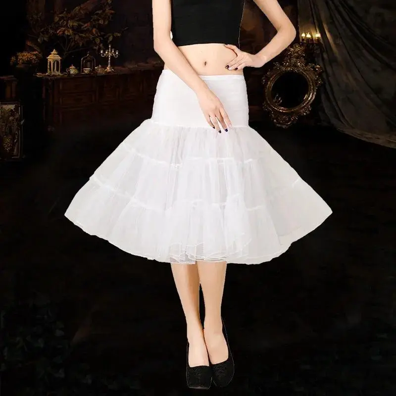 Short Tutu Petticoat Crinoline 50s Swing Vintage Tutu 26" Retro Underskirt Petticoat Fancy Net Rockabilly