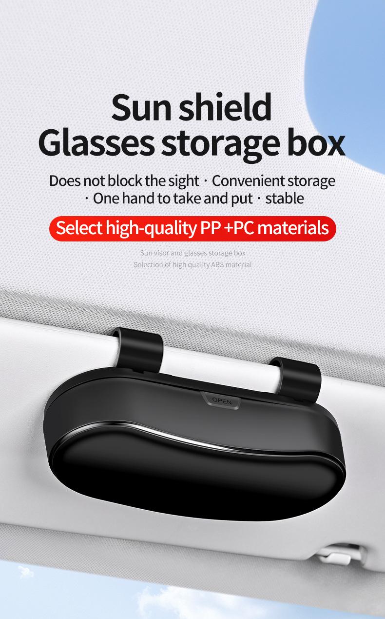 Portable Sunglass Clip, Durable Abs Material, Universal Car Sunglass Holder, //, Vehicle Eyewear Organizer