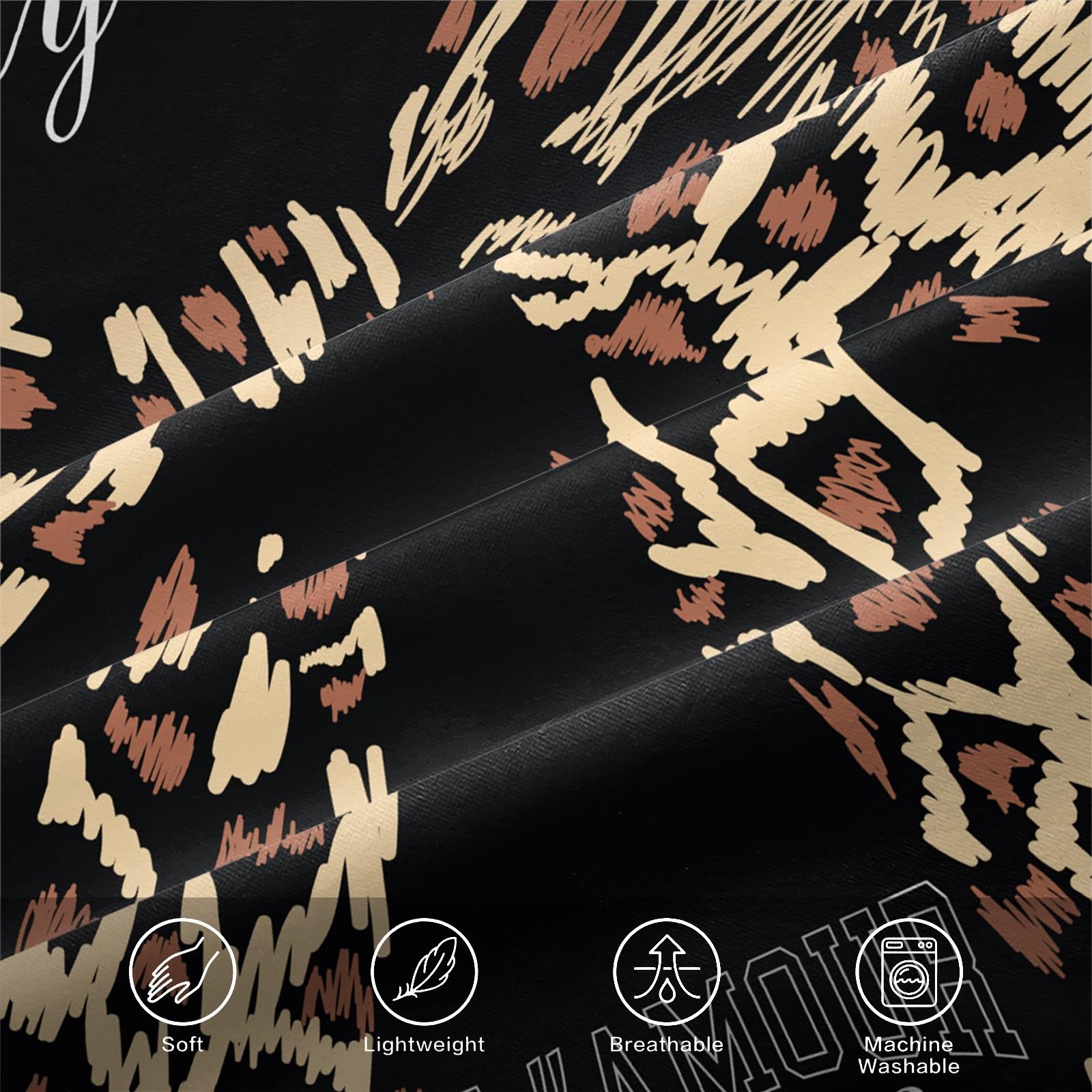 Leopard bow pattern duvet cover set, soft and durable bedding set, contains 1 duvet cover and 1 or 2 pillowcases, daily holiday birthday gift bedroom decoration for children and adults