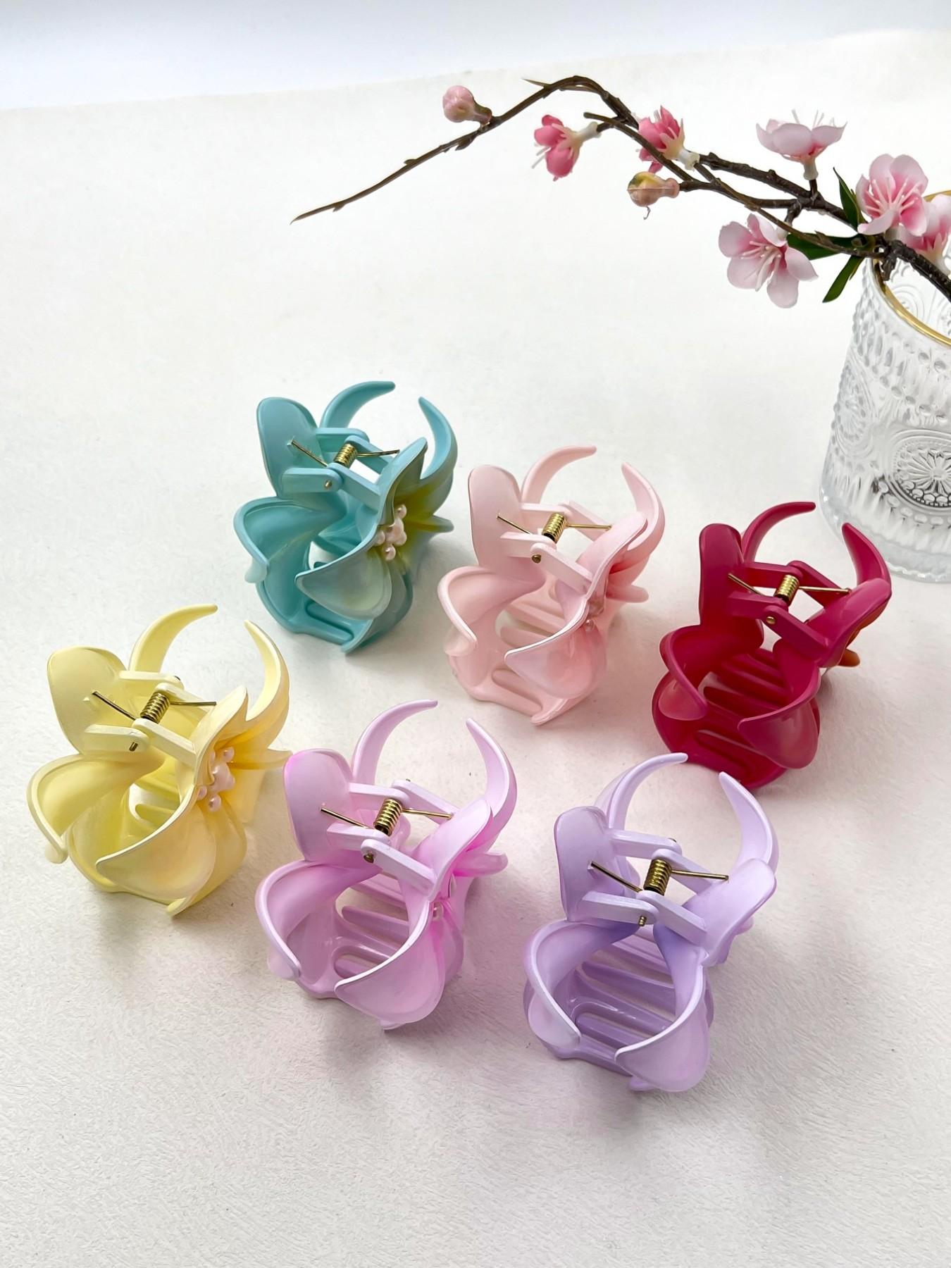 NEW Elegant Pearl Floral Summer Preppy Y2K Hair Accessories White Vintage Flower Pearl Barrette Earring Tassel Hair Pin  main image 2