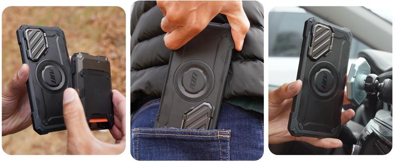 SUPCASE Heavy Duty Rugged Magnetic Phone Cases for Galaxy S25 Ultra/S24 Ultra with Stand, Built-in Camera Cover, Kickstand, and S Pen Friendly