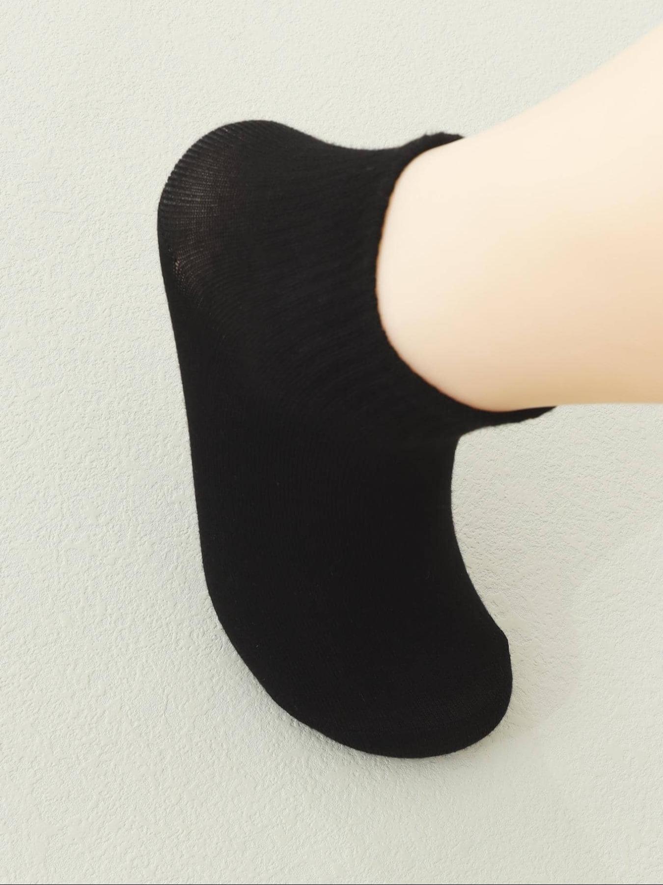Women's 10 Pairs Solid Ankle Socks, Comfy Breathable Knit Socks for Women, Casual Soft Multipack Socks, Women's Socks for Summer & Daily Wear, Plain Socks, Sock Set