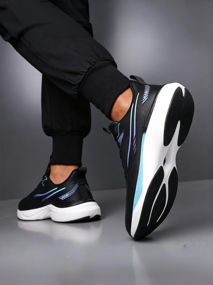 Men's trendy waterproof leather sneakers. Gradient leather surface, resilient cushioned sole and tough anti-slip treads, great for commuting, jogging and light workouts.