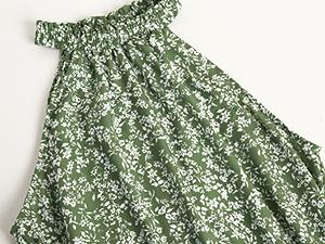 Imily Bela Summer Dress for Women Chiffon Blouses Skirt Spaghetti Sleeveless Tops Halter Ruffle Romper Sun Flowy Summer Outfits