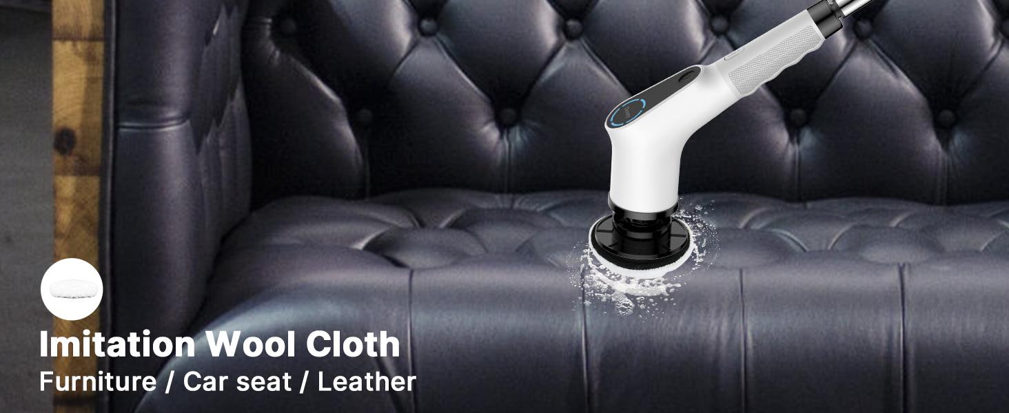 Dovety Electric Spin Scrubber with 8 Replacement Heads, 2 Adjustable Speeds, Extension Handle, Multifunctional Cordless Cleaning Brush,  Fast Charging -  for Bathroom, Shower, Tub, Tile, Toilet, Floor, Windows, Sinks, and More Portable， Household Items