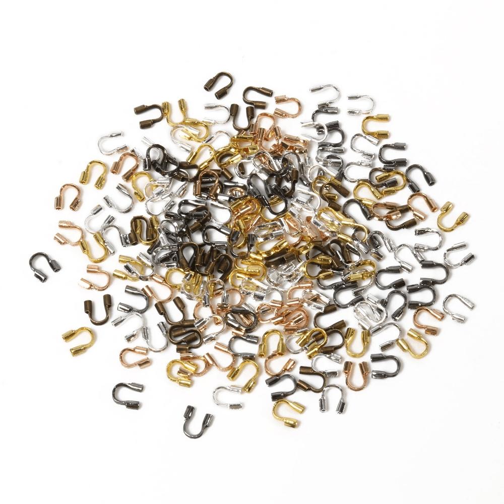 100pcs Wire Protectors Wire Guard Guardian Protectors Loops U Shape Accessories Clasps Connector For Jewelry Making