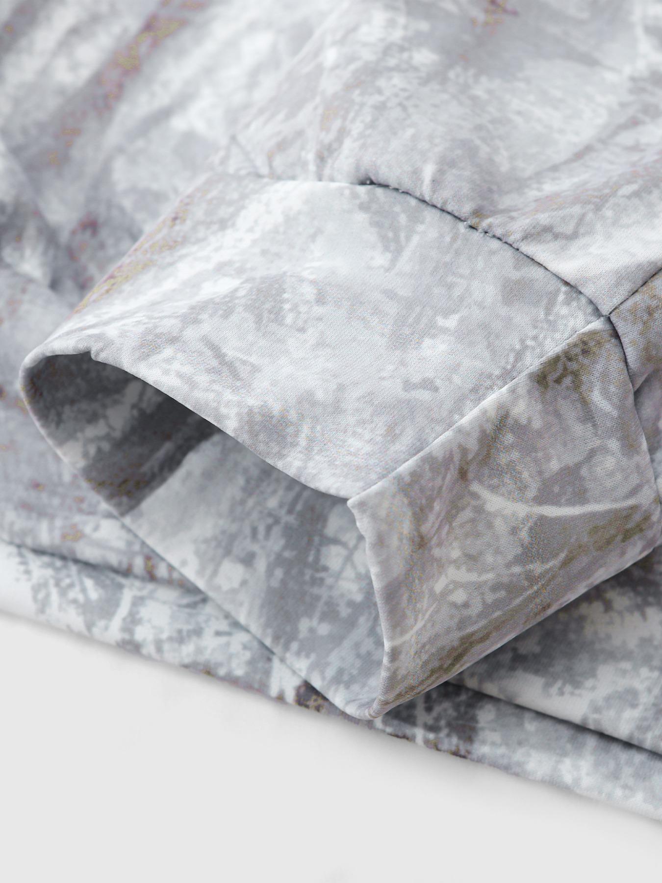 Women's Fall Winter Hooded Sweatshirt, Plant & Camo All over Print, Casual Fitted Woven Fabric, Streetwear Trendy Style, Camouflage