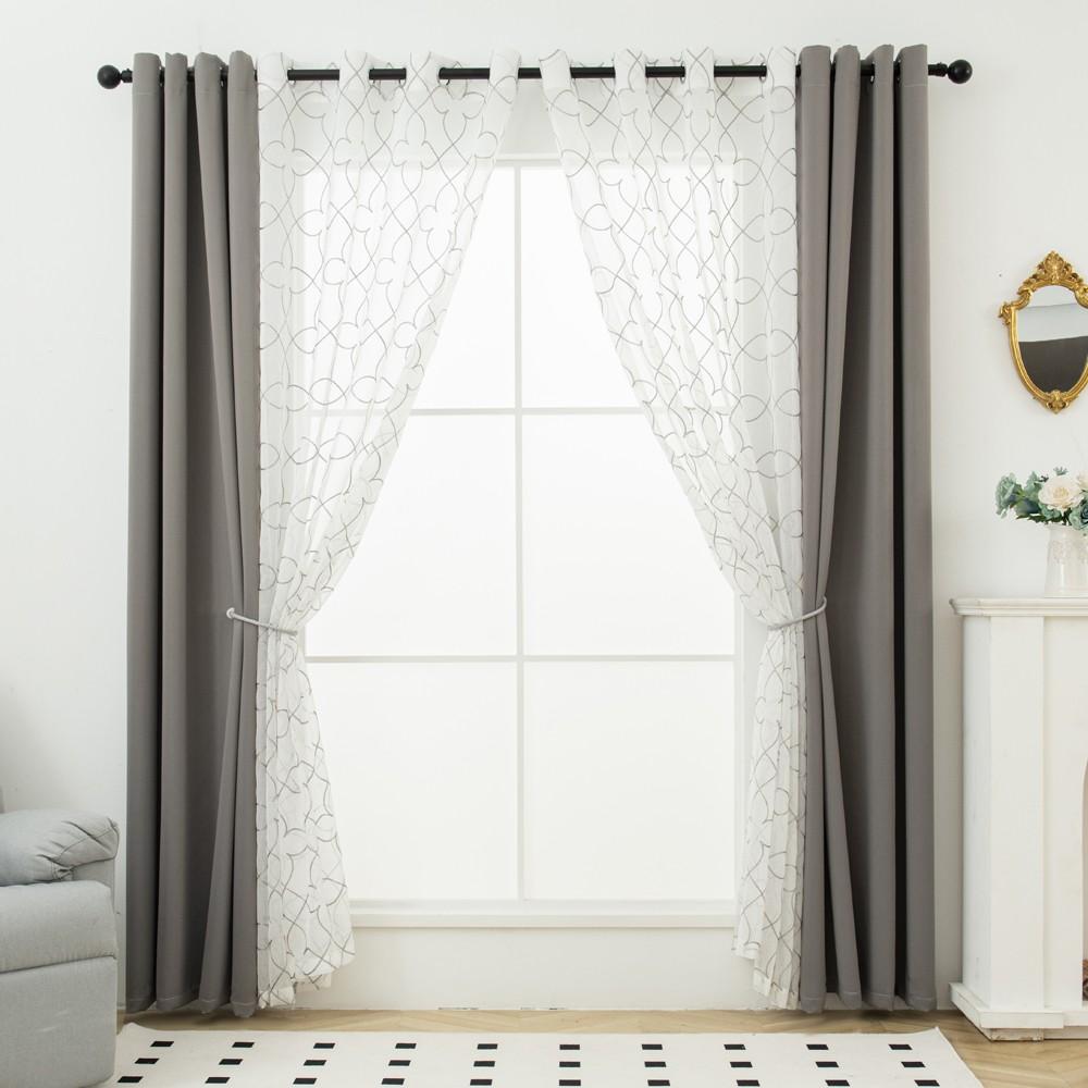 Upgrade Your Room! ✨ Stylish SUN-BLOCKING Curtains w/ Embroidery - Set of 4! Embroidered Curtains Home Decoration Curtain #RoomMakeover #InteriorDesign #BedroomDecor