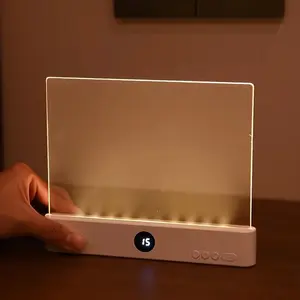 Rechargeable Clear LED Flat Reading Light with Timer Dimmable Panel Plate Lamp for Full Page Book Light in Bed at Night 3 Color Temperatures Stepless Dimming