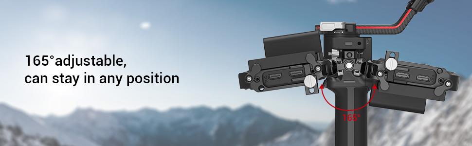 SMALLRIG Adjustable Camera Monitor Mount with Quick Release NATO Clamp, Cold Shoe Mount, Anti-Twist Design for DJI RS 2 / RSC 2 / RS 3 / RS 3 Pro/RS 3 Mini - 3026B