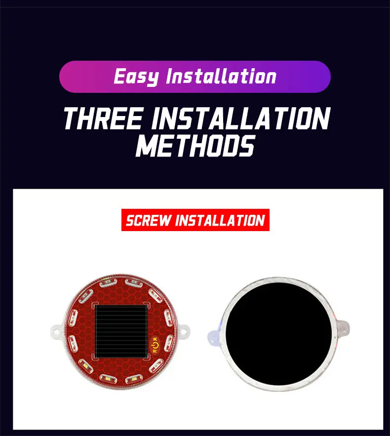 Solar-Powered Strobe Warning Light | Touch Control, Auto Light-Sensing, Strong Magnetic Mount, IP68 Waterproof, Multi-Color Flashing Safety Beacon for Vehicles