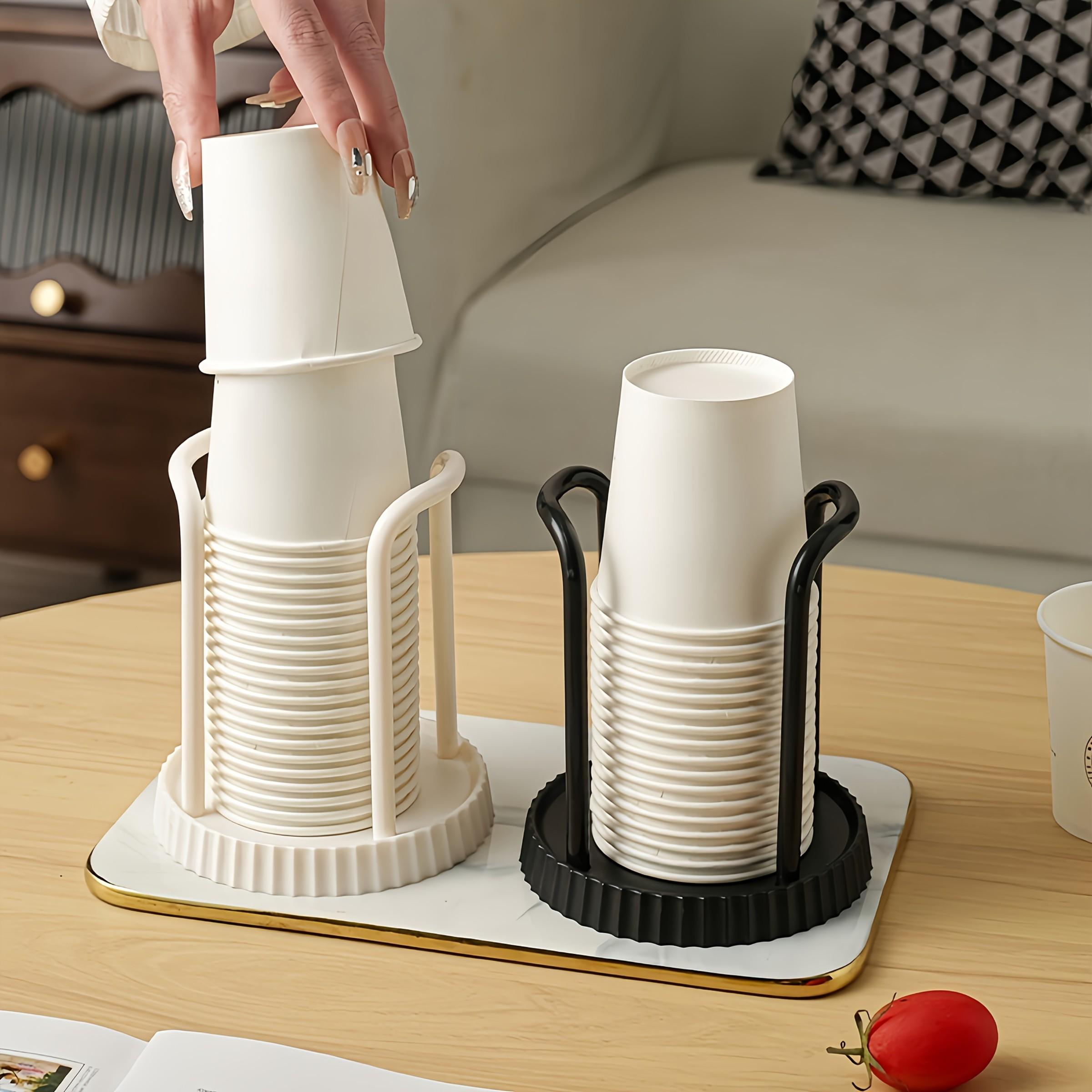 Adjustable Plastic Cup Tray, Multifunctional Coffee & Tea Cups Organizer, Disposal Paper Cup Holder, Kitchen Desktop Storage Solution
