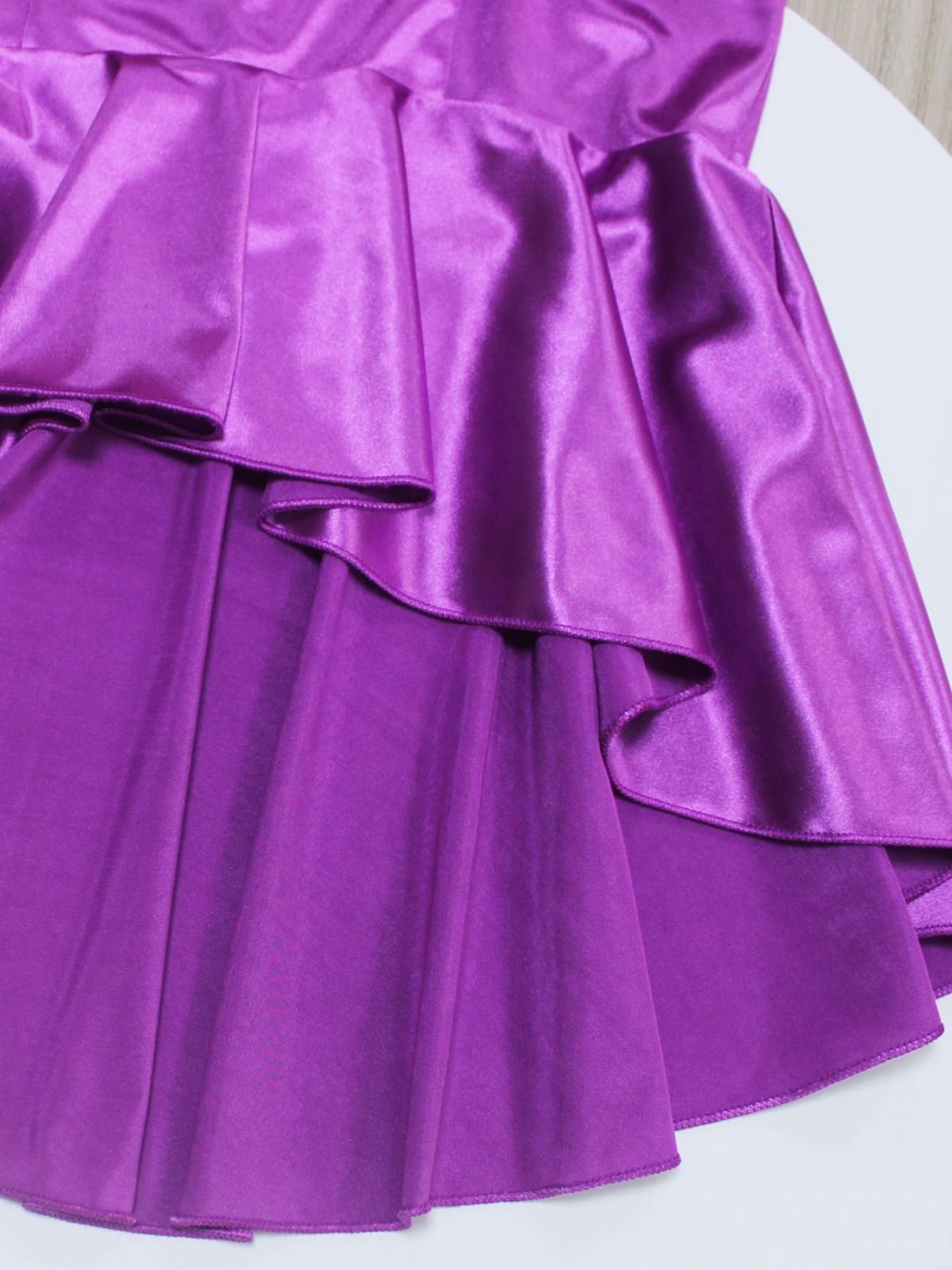 Plus Size V Neck Bell Sleeve Fish Tail Dress, Fitted A-Line Asymmetrical Ruffle Evening Gown, All-Season Formal Wear