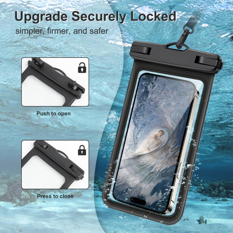 1 Piece Waterproof Phone Pouch - 7-Inch Waterproof Phone Case, Compatible with iPhone 17 Pro, 16, 15, 14, 12, 11 Pro Max, XS Plus, Fits XIAOMI 17 Pro Mobile Phones, Dry Phone Bag for Rafting, Skiing, Water Activities and Beach Trips (Model: DM664)