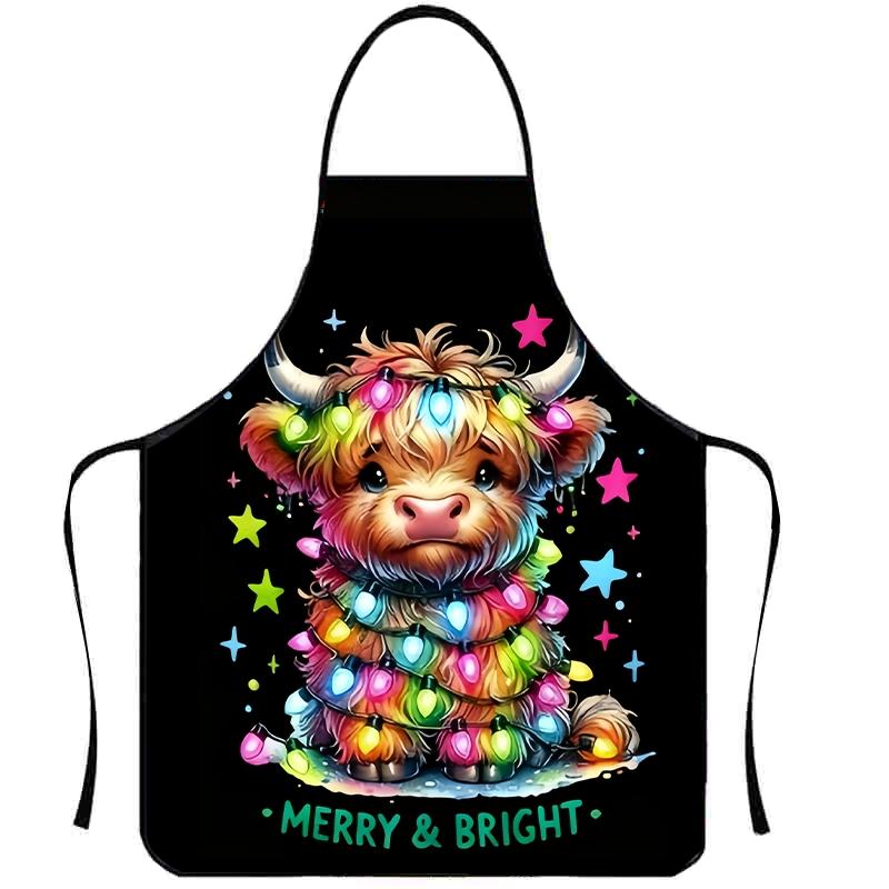 Heart Pattern Polyester  Apron, 1 Count Breathable Kitchen Apron, Cooking Apron  for Women, Valentine's Day Gift, Mother's Day Gift,Nails Design Tool, Nails Art,Nails Ideas,Kitchen Accessory