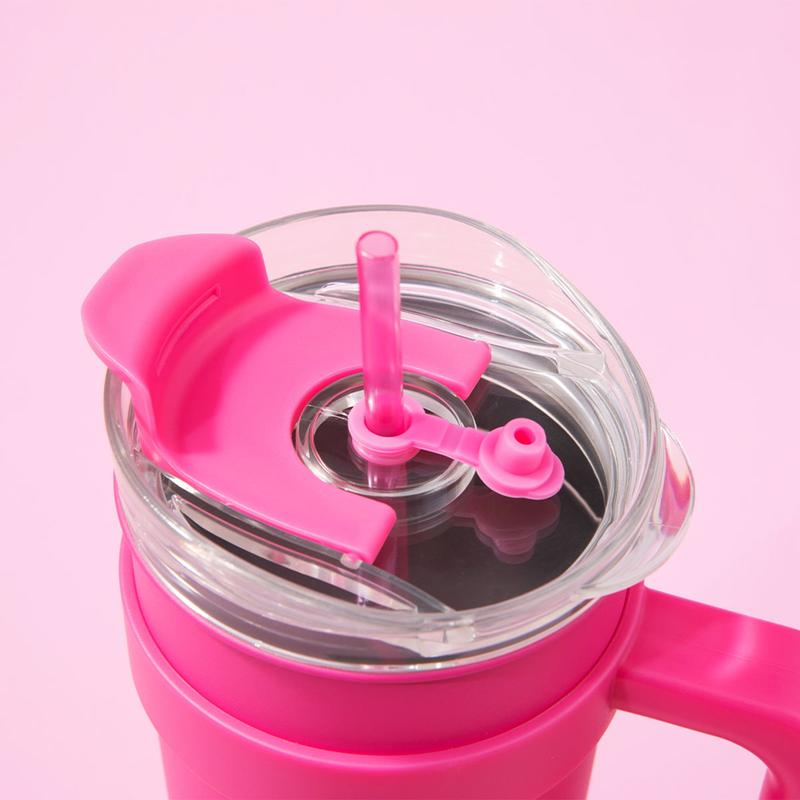 Barbie Pink Tumbler Cup Stainless Steel Drinking Cup 54oz/1600mL Portable Water Cup With Straw&Lid Bottle Pink Cup Water Bottles Halloween Gift Drinkware F